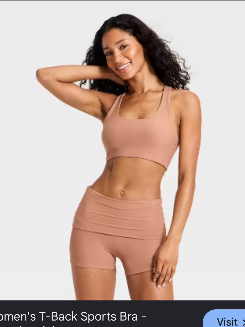🔴Burnt Orange Athletic Crop Top and High-Waist Shorts Set